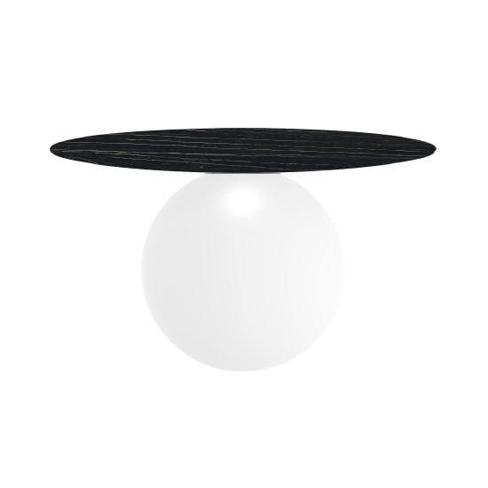 BONALDO table ronde CIRCUS Ø 140 cm base blanc opaque (Top Laurent mat - métal et céramique)