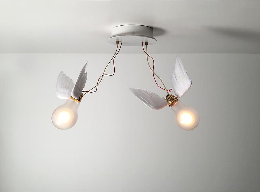 INGO MAURER wall or ceiling lamp LUCELLINO DOPPIO