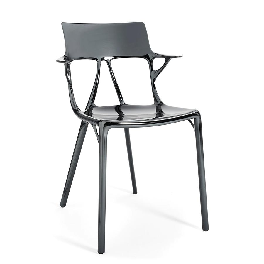 KARTELL set de 2 chaises avec accoudoirs AI MÉTALLISÉS THE FIRST