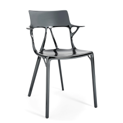 KARTELL set of 2 chairs with arms AI METAL - THE FIRST CHAIR CREATED BY A.I.