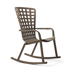 NARDI outdoor rocking chair FOLIO ROCKING TOBACCO