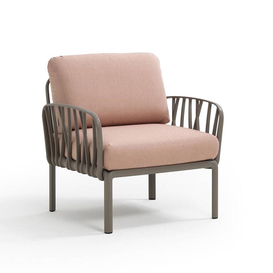 NARDI fauteuil pour l'extérieur KOMODO (Tortourelle / Rose quartz - Polypropylène fibre de verre et 