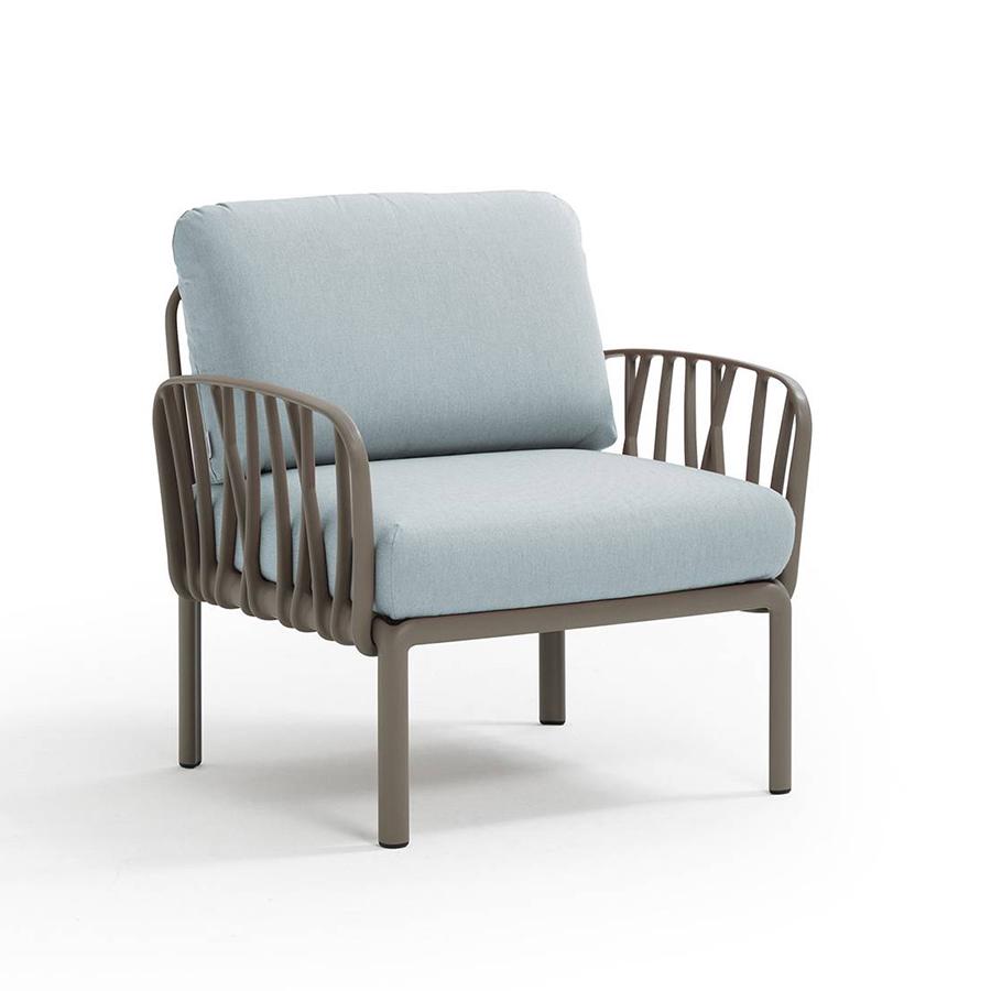 NARDI fauteuil pour l'extérieur KOMODO (Tortourelle / Glace - Polypropylène fibre de verre et tissu 