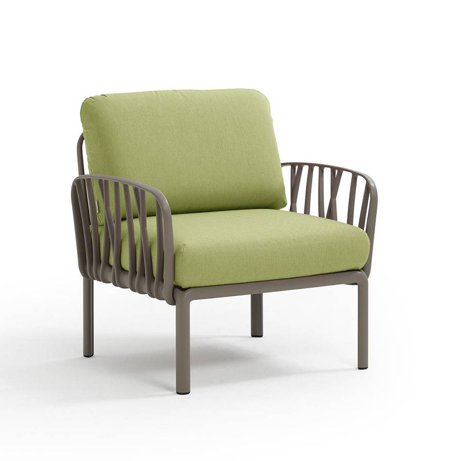 NARDI fauteuil pour l'extérieur KOMODO (Tortourelle / Avocat - Polypropylène fibre de verre et tissu