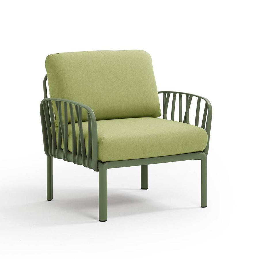 NARDI fauteuil pour l'extérieur KOMODO (Agave / Avocat - Polypropylène fibre de verre et tissu Sunbr