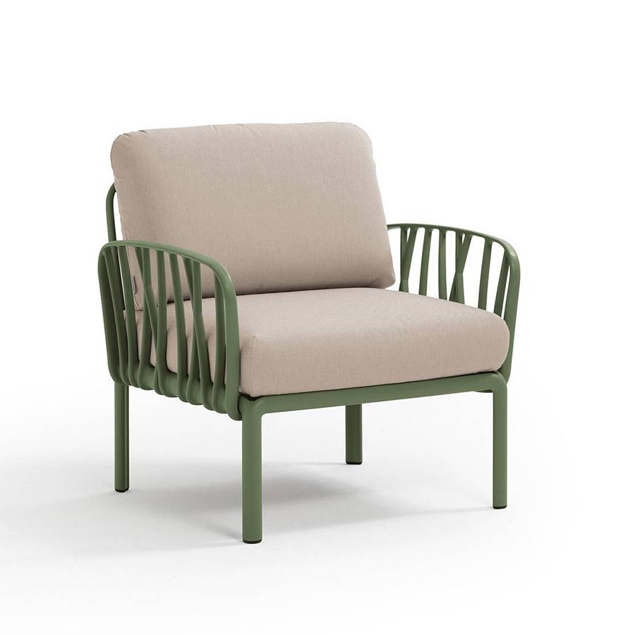 NARDI fauteuil pour l'extérieur KOMODO (Agave / Canvas - Polypropylène fibre de verre et tissu Sunbr
