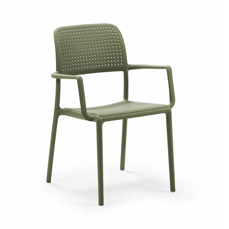 NARDI set de 4 chaises avec accoudoirs BORA pour extérieur CONTRACT COLLECTION (Agave - Polypropylèn
