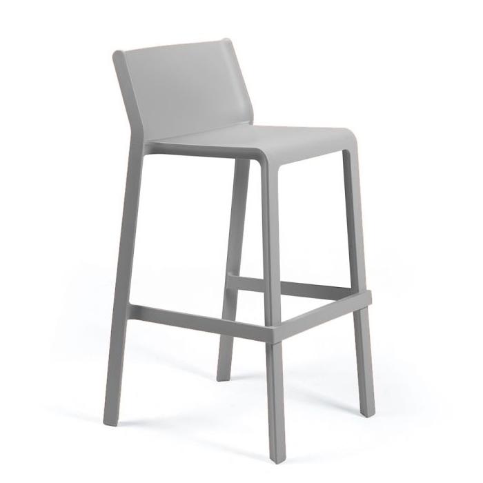 NARDI set de 4 tabourets pour l'extérieur TRILL STOOL (Gris - Polypropylène PRV)