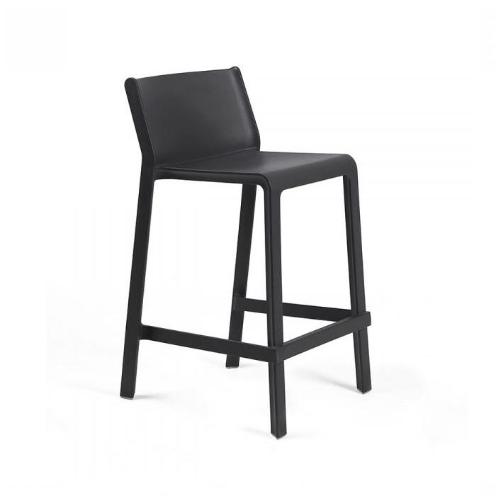 NARDI set de 4 tabourets pour l'extérieur TRILL STOOL MINI (Anthracite - Polypropylène PRV)