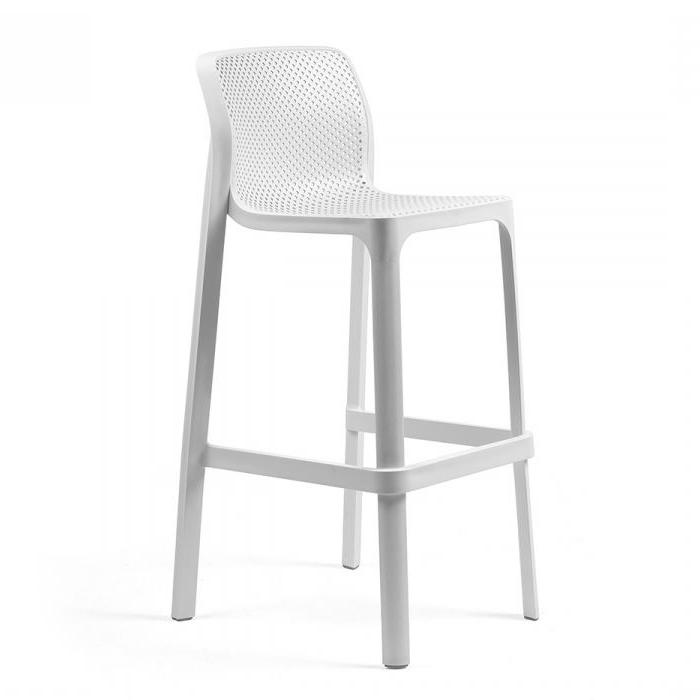 NARDI set de 4 tabourets pour l'extérieur NET STOOL (Blanc - Polypropylène PRV)