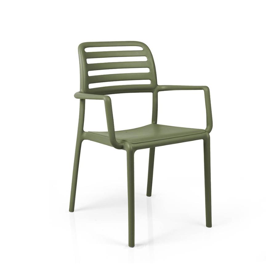 NARDI set de 4 chaises avec accoudoirs COSTA pour extérieur GARDEN COLLECTION (Agave - Polypropylène