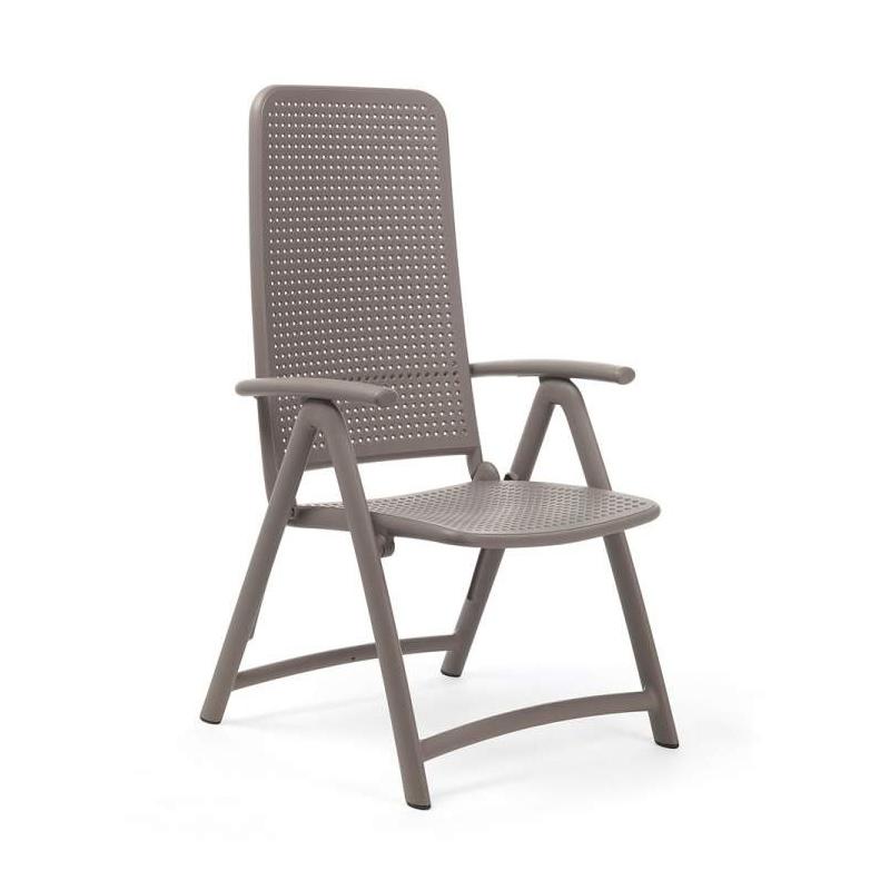 NARDI fauteuil pliant DARSENA d'extérieur CONTRACT COLLECTION (Gris tourterelle - Polypropylène)