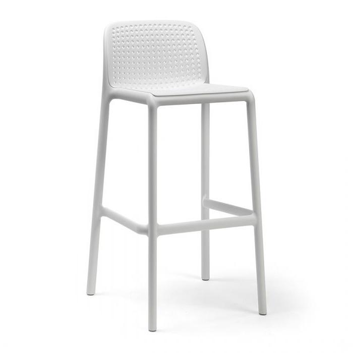 NARDI set de 4 tabourets pour l'extérieur LIDO (Blanc - Polypropylène PRV)