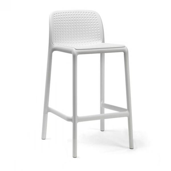 NARDI set de 4 tabourets pour l'extérieur LIDO MINI (Blanc - Polypropylène PRV)