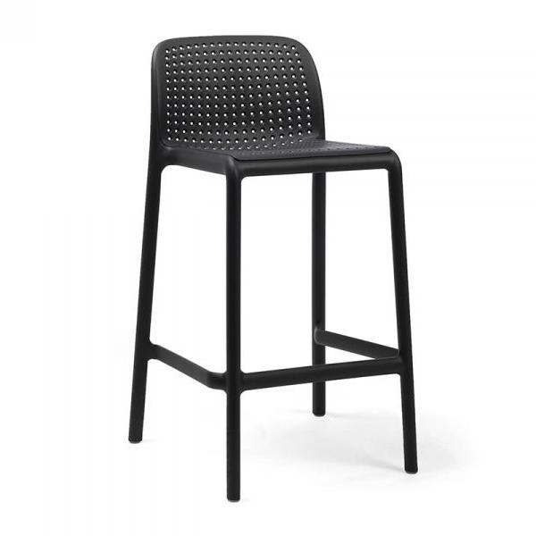 NARDI set de 4 tabourets pour l'extérieur LIDO MINI (Anthracite - Polypropylène PRV)