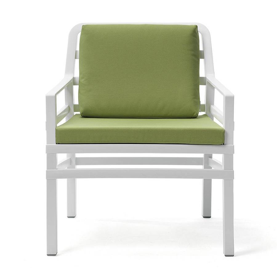 NARDI fauteuil d'extérieur ARIA GARDEN COLLECTION (Blanc / Citron vert - Pplypropylène / Tissu acryl