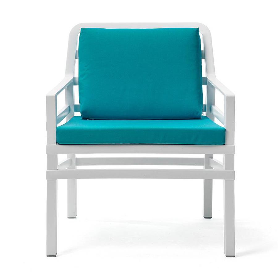 NARDI fauteuil d'extérieur ARIA GARDEN COLLECTION (Blanc / Sardinia - Pplypropylène / Tissu acryliqu