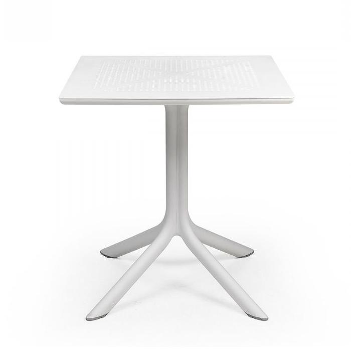 NARDI table carré pour l'extérieur CLIP 70 (Blanc - Fibre de verre polypropylène et DurelTOP)