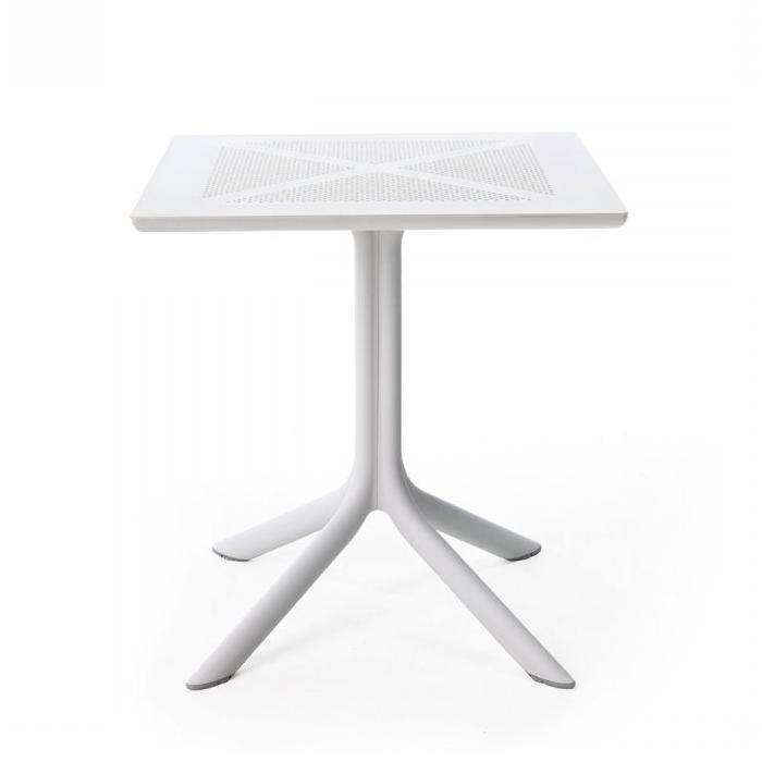 NARDI table carré pour l'extérieur CLIPX 70 (Blanc - Fibre de verre polypropylène et DurelTOP)