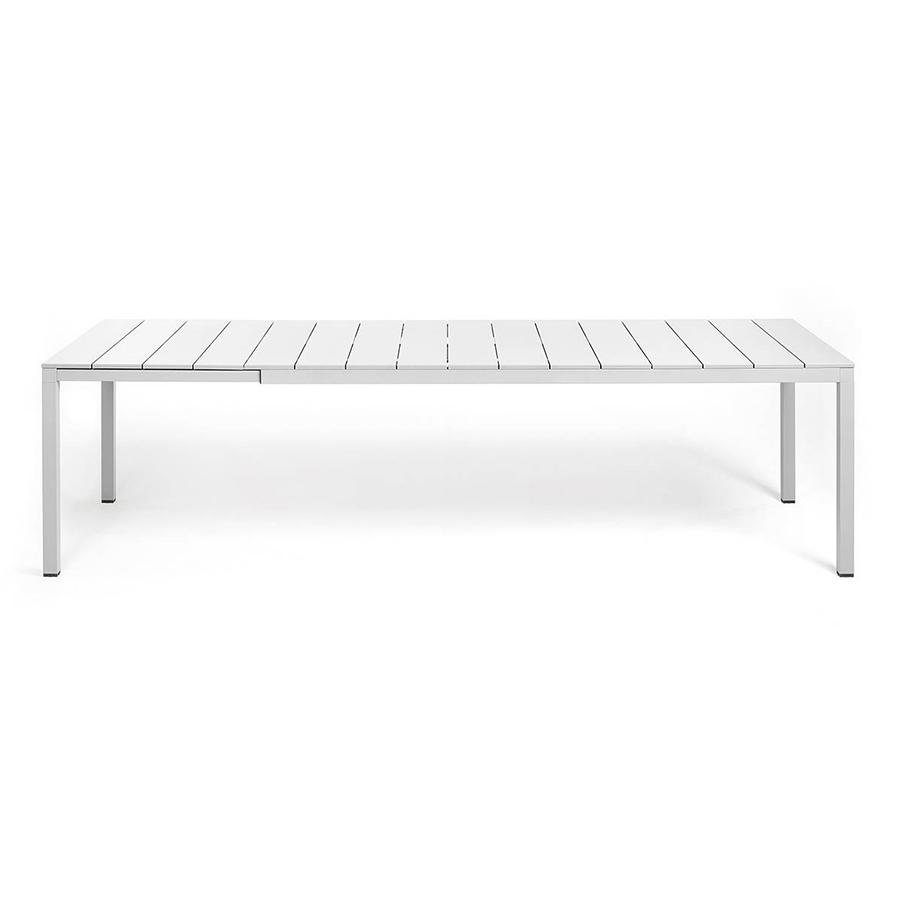 NARDI table pour extérieur RIO ALU 210 EXTENSIBLE GARDEN COLLECTION (Blanc - Aluminium verni)