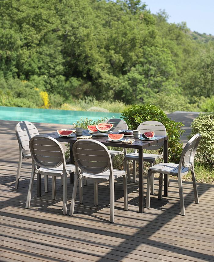 NARDI outdoor rectangular table CUBE 140x80 cm