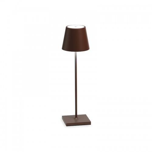 ZAFFERANO lampe de table POLDINA PRO (Corten - Aluminium peint et polycarbonate)