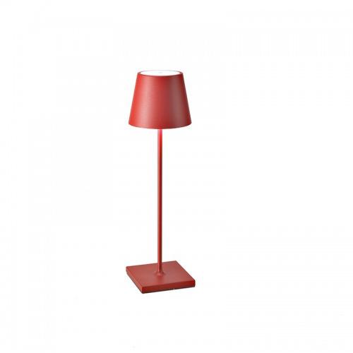 ZAFFERANO lampe de table POLDINA PRO (Rouge - Aluminium peint et polycarbonate)