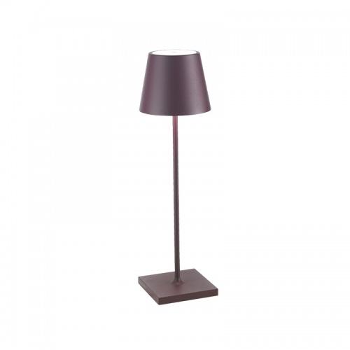 ZAFFERANO lampe de table POLDINA PRO (Bordeaux - Aluminium peint et polycarbonate)