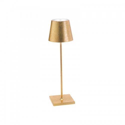ZAFFERANO lampe de table POLDINA PRO (Feuille d'or - Aluminium peint et polycarbonate)