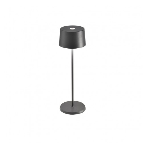 ZAFFERANO lampe de table OLIVIA PRO (Gris foncé - Aluminium peint et polycarbonate)