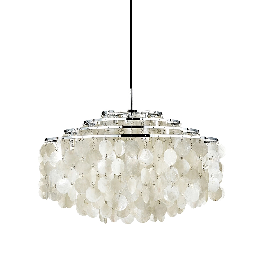 VERPAN lampe à suspension FUN 10DM (Structure chromée - Métal et perle mère)