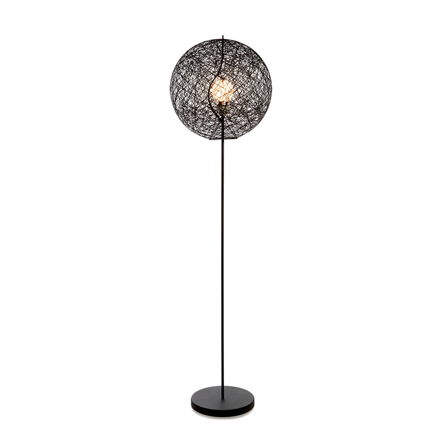 MOOOI lampadaire RANDOM FLOOR LAMP II SMALL (Noir - Fibre de verre et métal verni)