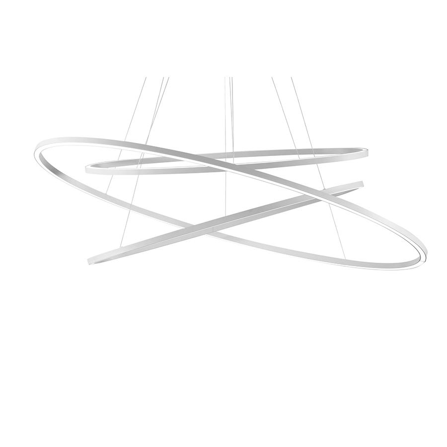 NEMO lampe à suspension ELLISSE TRIPLE (Blanc, 3000K - Aluminium)