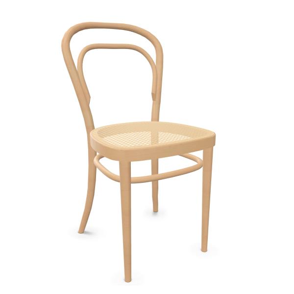 THONET chaise 214 (Lightened - Frêne teinté I)