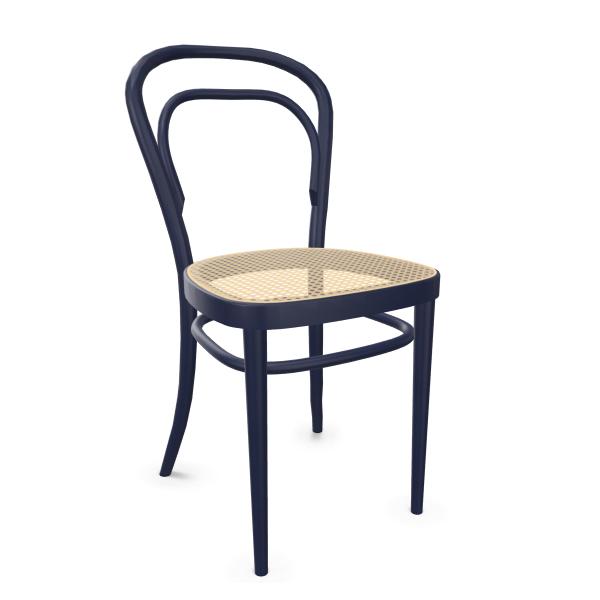THONET chaise 214 (Dark blue - Frêne teinté II)