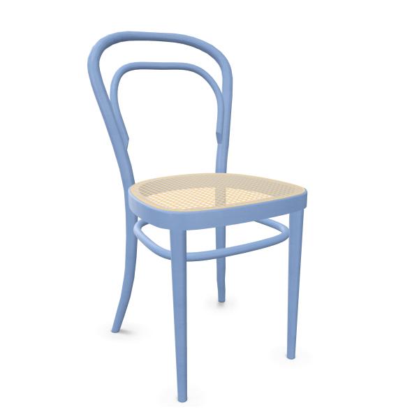 THONET chaise 214 (Powder blue - Frêne teinté II)