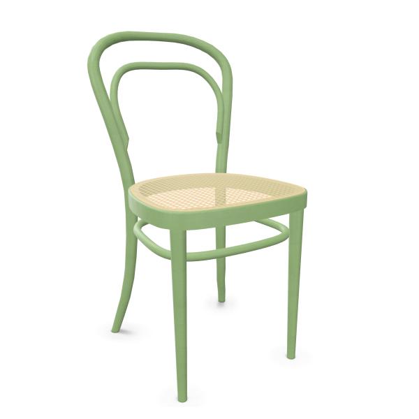 THONET chaise 214 (Reed green - Frêne teinté II)