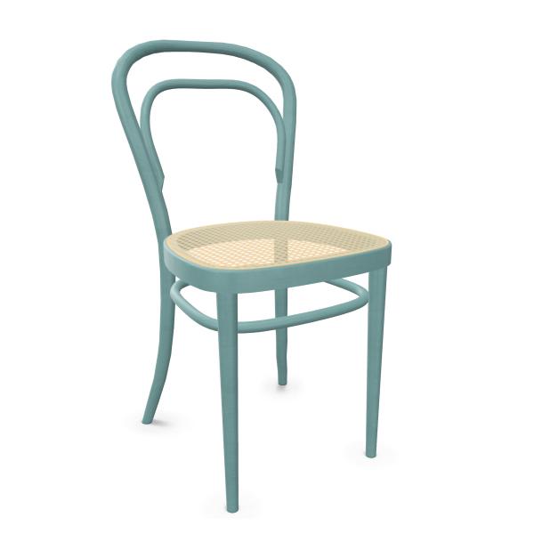 THONET chaise 214 (Grey green - Frêne teinté II)