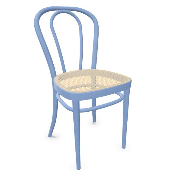 THONET chaise 218 (Powder blue - Frêne teinté II)