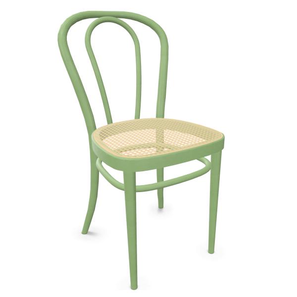 THONET chaise 218 (Reed green - Frêne teinté II)