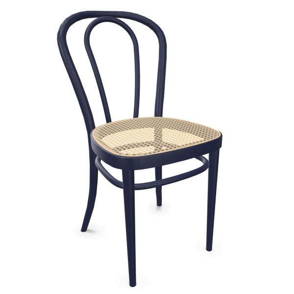 THONET chaise 218 (Blue black - Frêne teinté II)