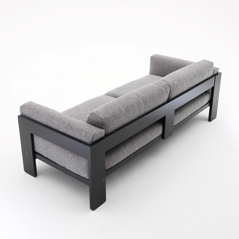 KNOLL 3 seater sofa BASTIANO 180 cm with ebonized ash structure
