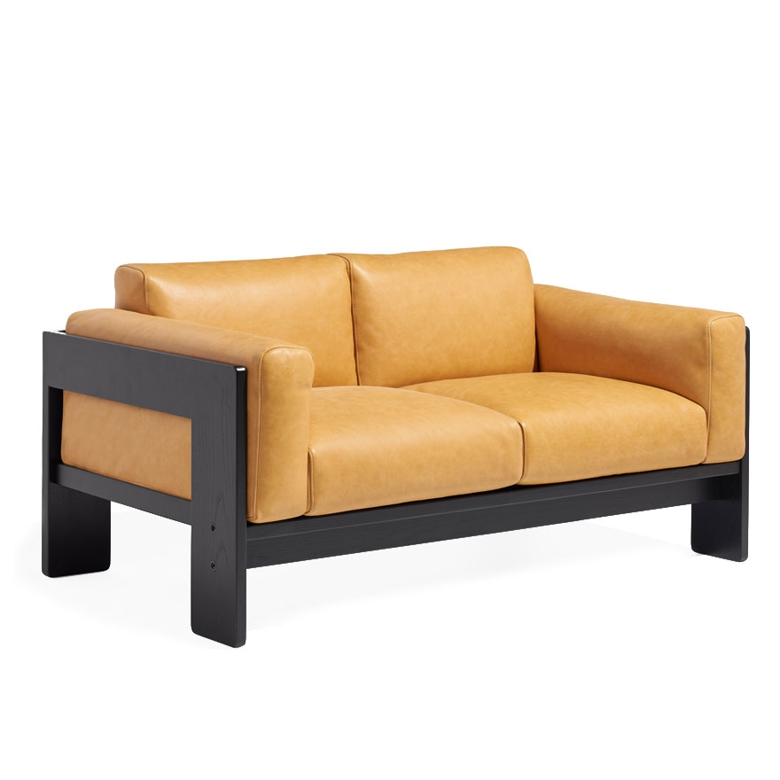 KNOLL 3 seater sofa BASTIANO 180 cm with ebonized ash structure