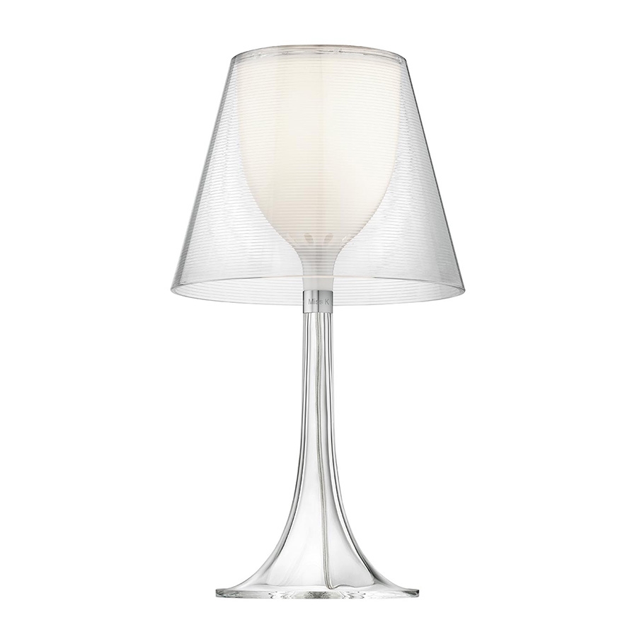 FLOS lampe de table MISS K (Transparent - Aluminium)
