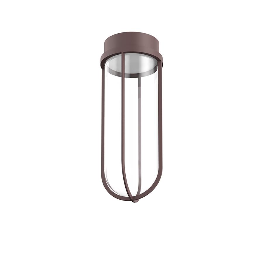 FLOS OUTDOOR lampe au plafond pour l'extérieur IN VITRO CEILING DIMMABLE 1-10V (Deep brown - alumini