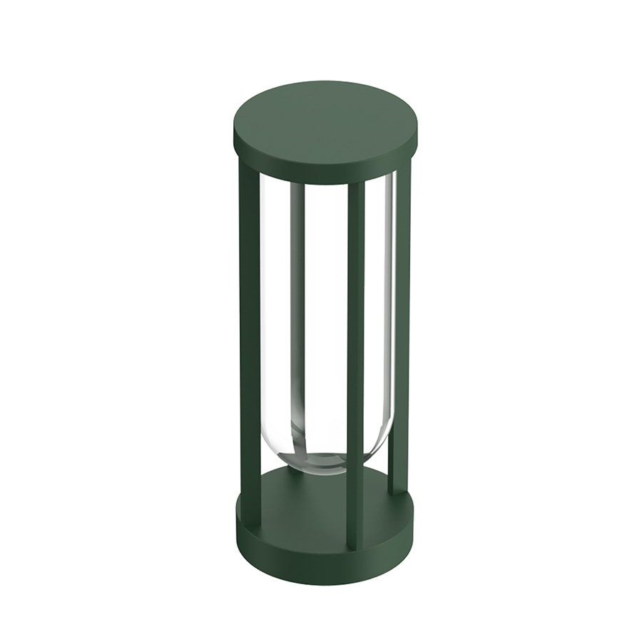 FLOS OUTDOOR lampadaire d'extérieur IN VITRO BOLLARD 1 NO DIMMABLE (Forest green - aluminium et verr