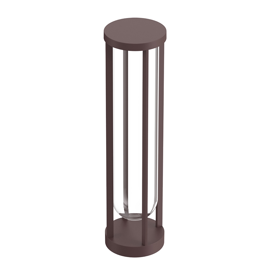 FLOS OUTDOOR lampadaire d'extérieur IN VITRO BOLLARD 2 DIMMABLE DALI (Deep brown - aluminium et verr