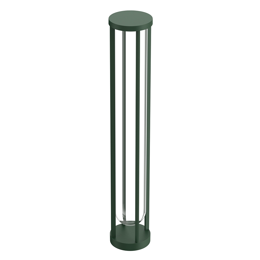FLOS OUTDOOR lampadaire d'extérieur IN VITRO BOLLARD 3 DIMMABLE 1-10V (Forest green - aluminium et v