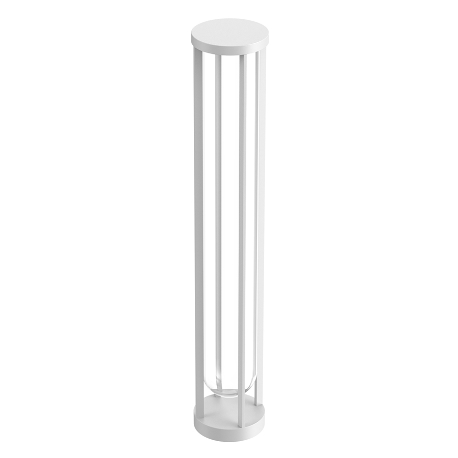 FLOS OUTDOOR lampadaire d'extérieur IN VITRO BOLLARD 3 DIMMABLE DALI (Blanc - aluminium et verre)