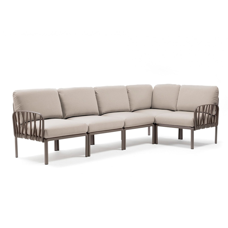 NARDI canapé pour extérieur KOMODO 5 (Tortourelle / Panama - Polypropylène fibre de verre et tissu T